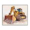 Stupell Industries Industrial Bulldozer Drawing Framed Giclee, design by Steve Hunziker